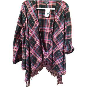 TORRID Plus Size  Drape Fringe Hem Jacket.